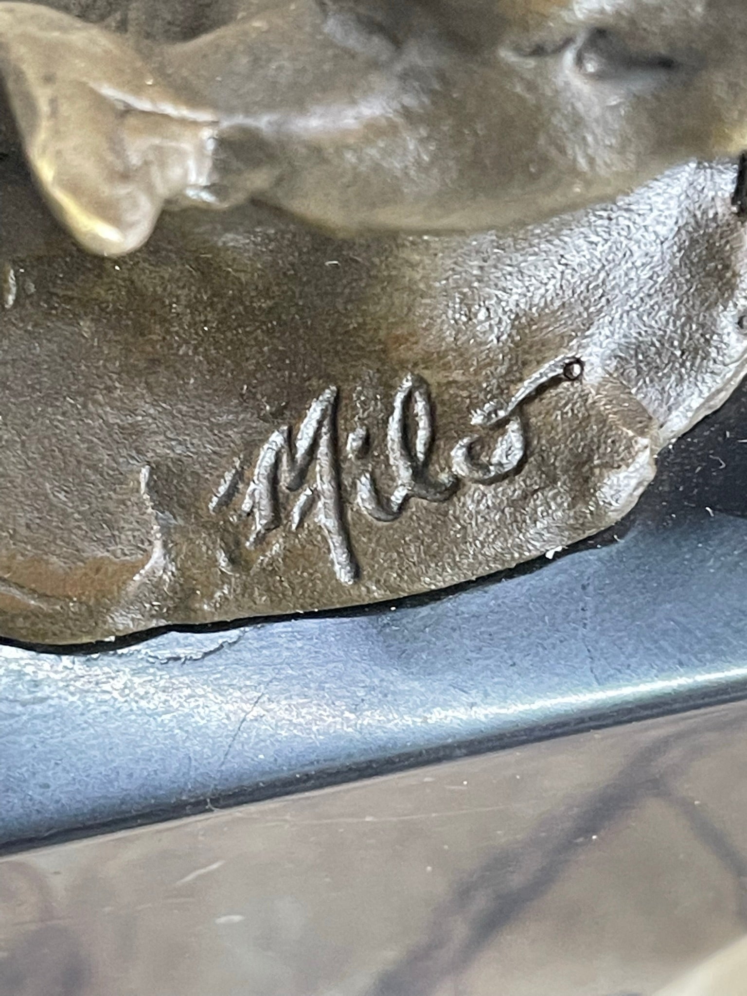 Elk Deer Caribou Stag Buck Jumping Bronze Statue Sculpture on Marble Base