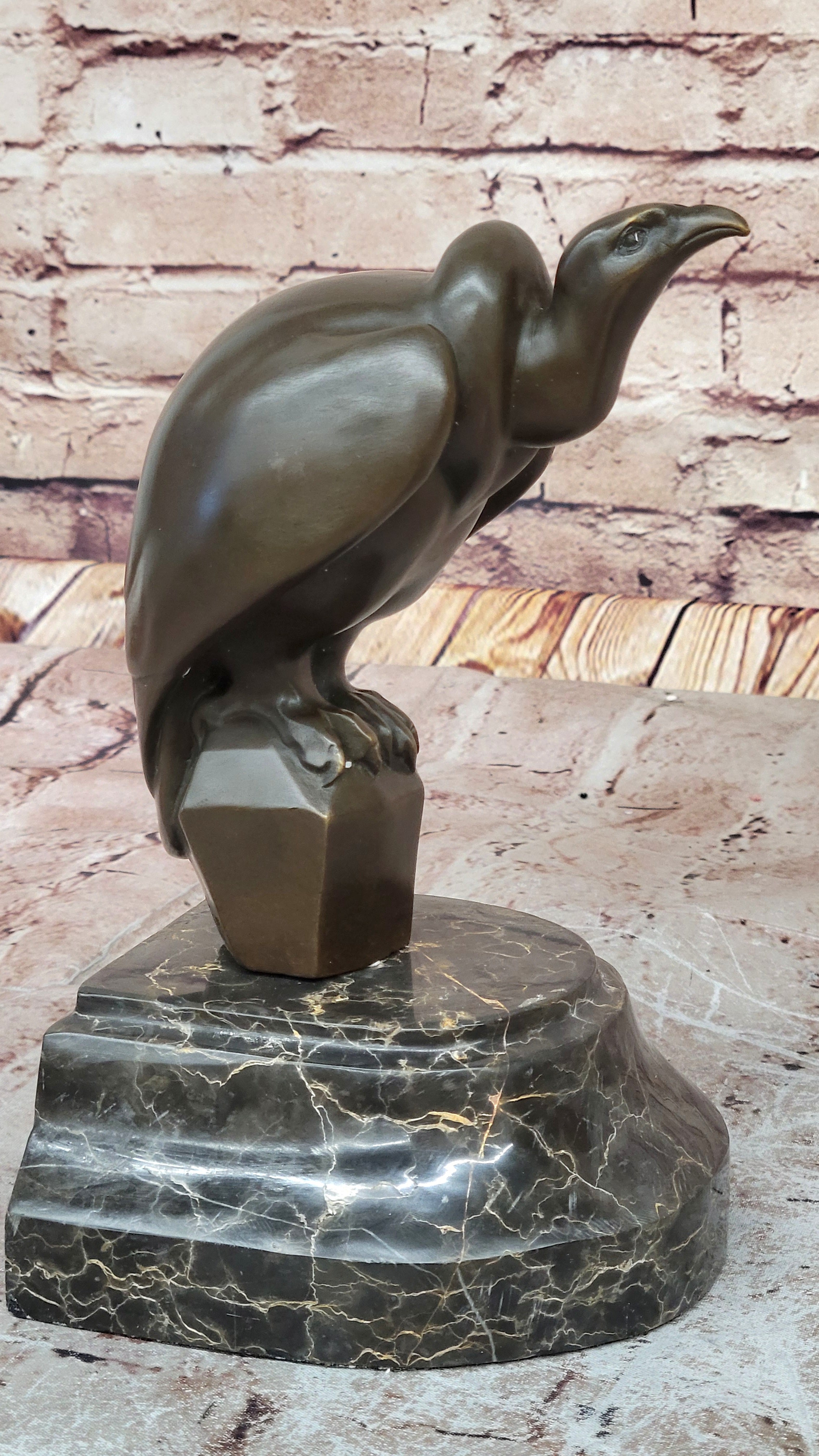 Hot Cast Bronze Abstract Modern Art Vulture Bird Sculpture Statue Figure