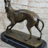 Handmade LARGE Bronze of a Whippet Greyhound Dog Classic Masterpiece Figurine