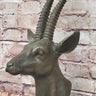 Graceful Gazelle Bronze Sculpture Bust with Intricate Details - Wall Mounted