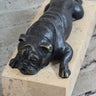 Art Deco English Bulldog Dog 100% Solid Bronze Sculpture Statue Home Decor
