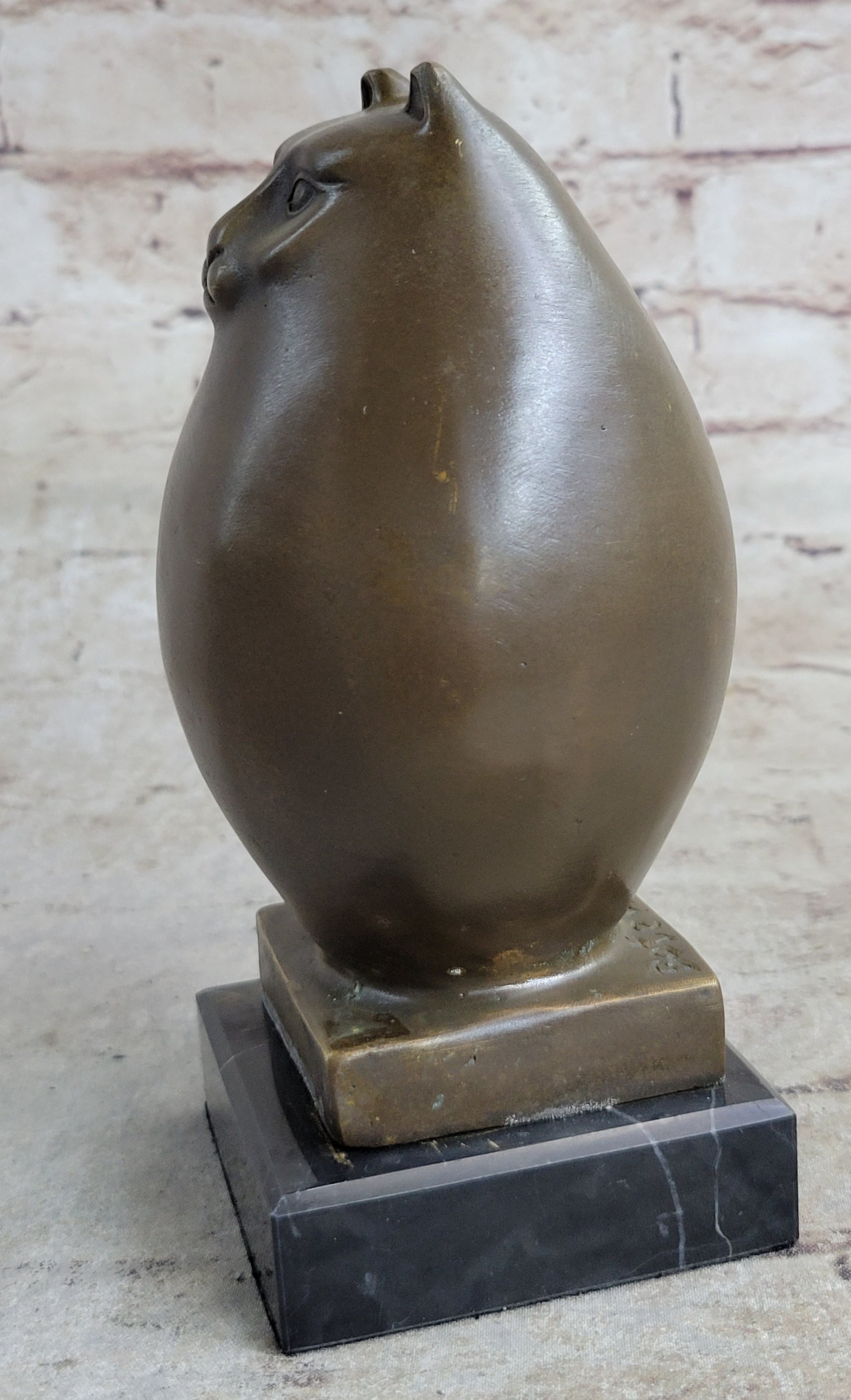 Handcrafted Detailed Hot Cast Cat by Botero Bronze Sculpture Statue Figure Sale