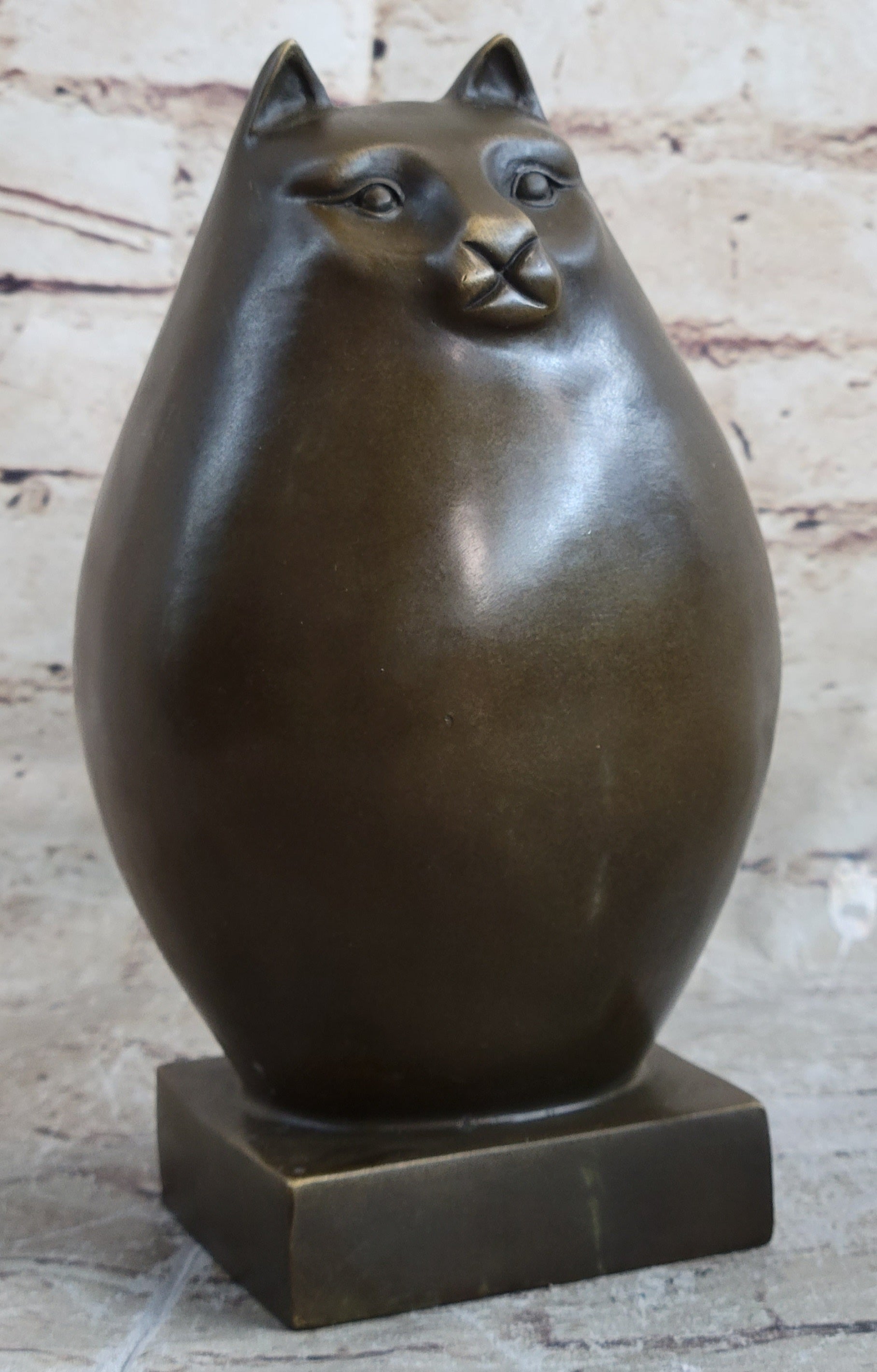 Fat Cat Abstract Bronze Modern Art Sculpture Statue Figure Fernando Botero
