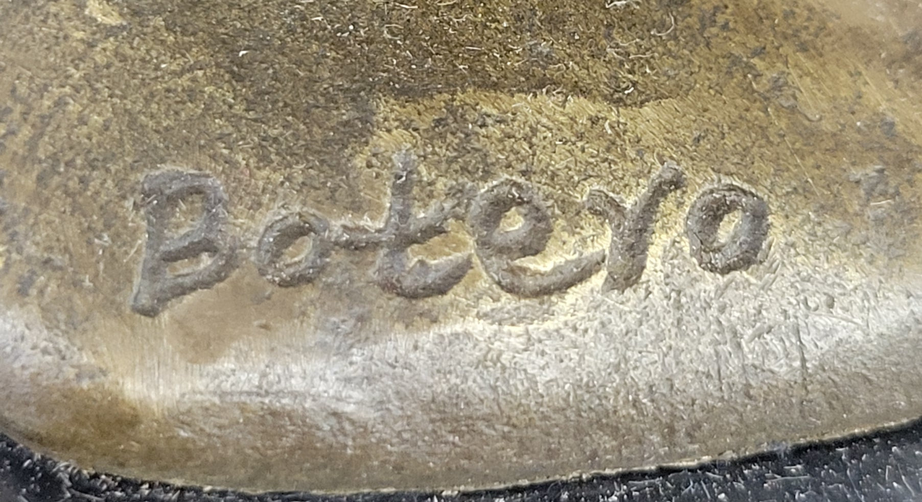 Fernando Botero Skinny Cat Bronze Abstract Modern Art Sculpture Statue Decor 7" x 11"