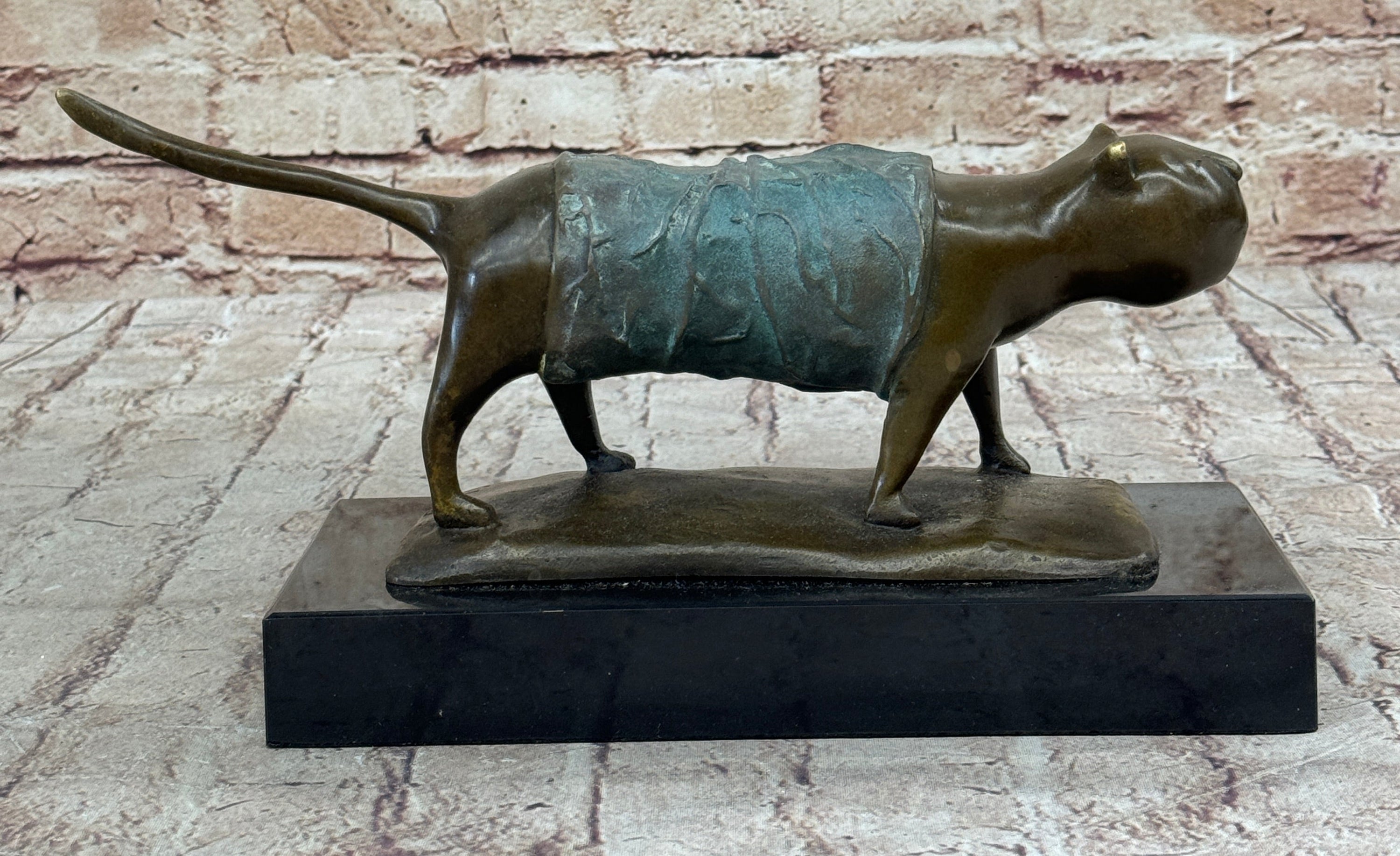 Abstract Cat Bronze Metal Sculpture Statue Figure After Fernando Botero