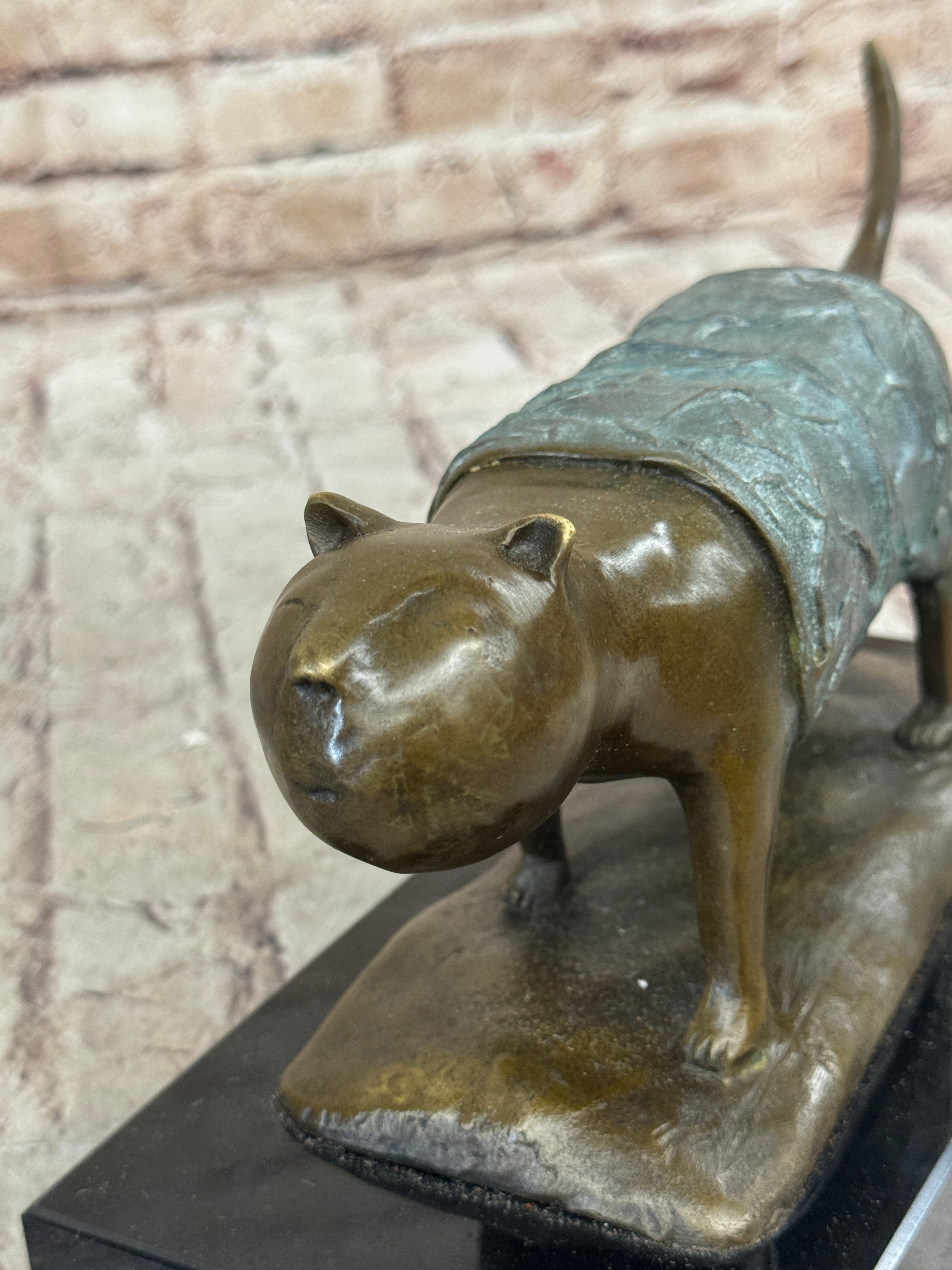 Abstract Cat Bronze Metal Sculpture Statue Figure After Fernando Botero
