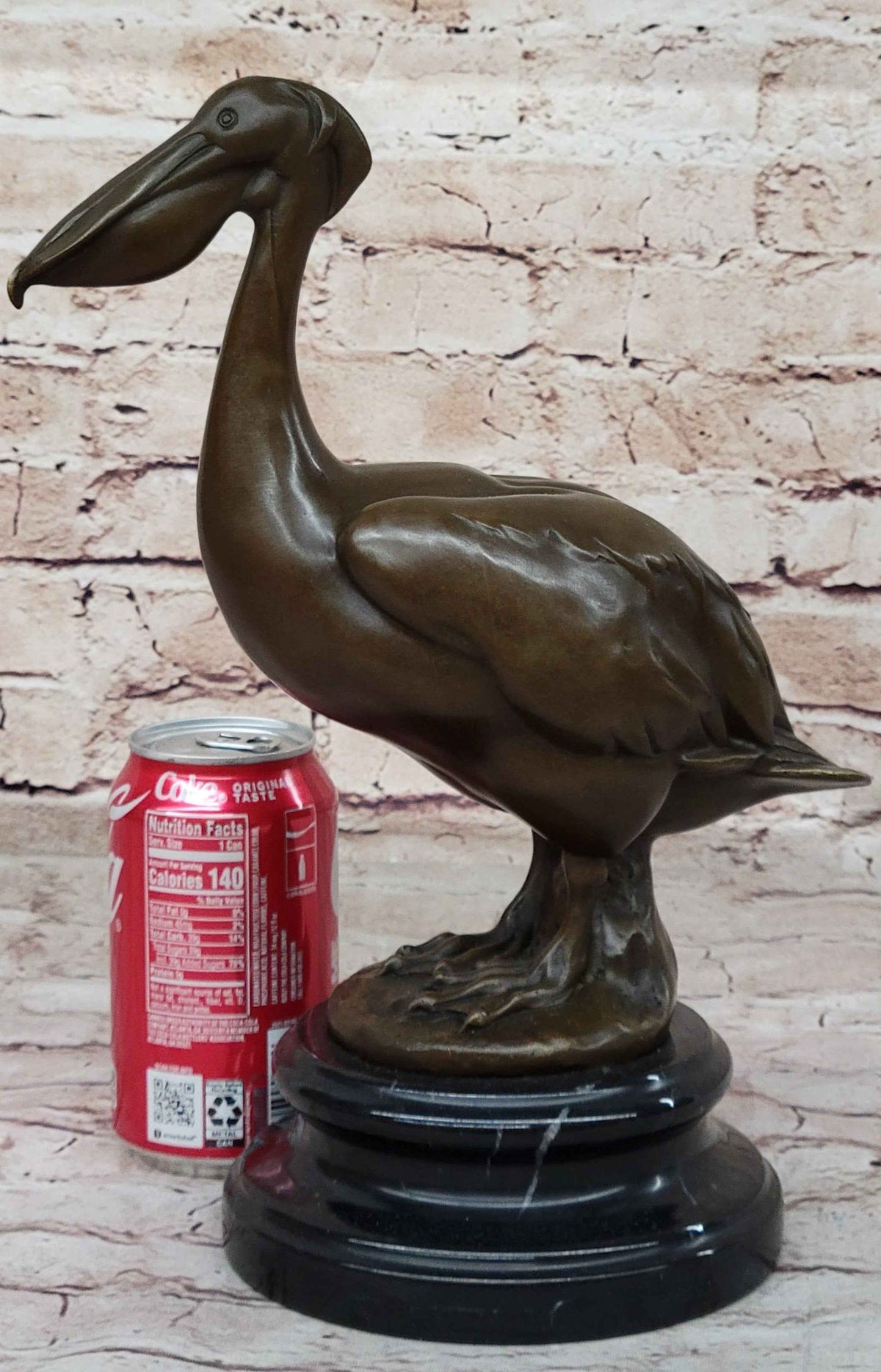 Hand Made Original Artwork by Milo Stork Bird Real Bronze Sculpture Figurine