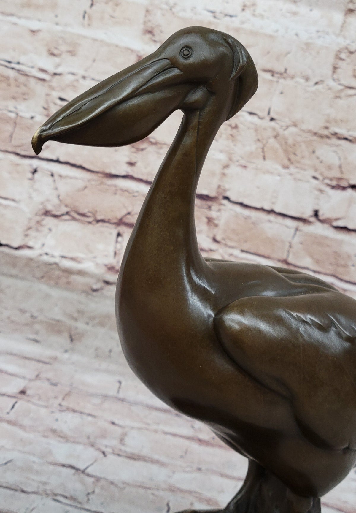 Hand Made Original Artwork by Milo Stork Bird Real Bronze Sculpture Figurine