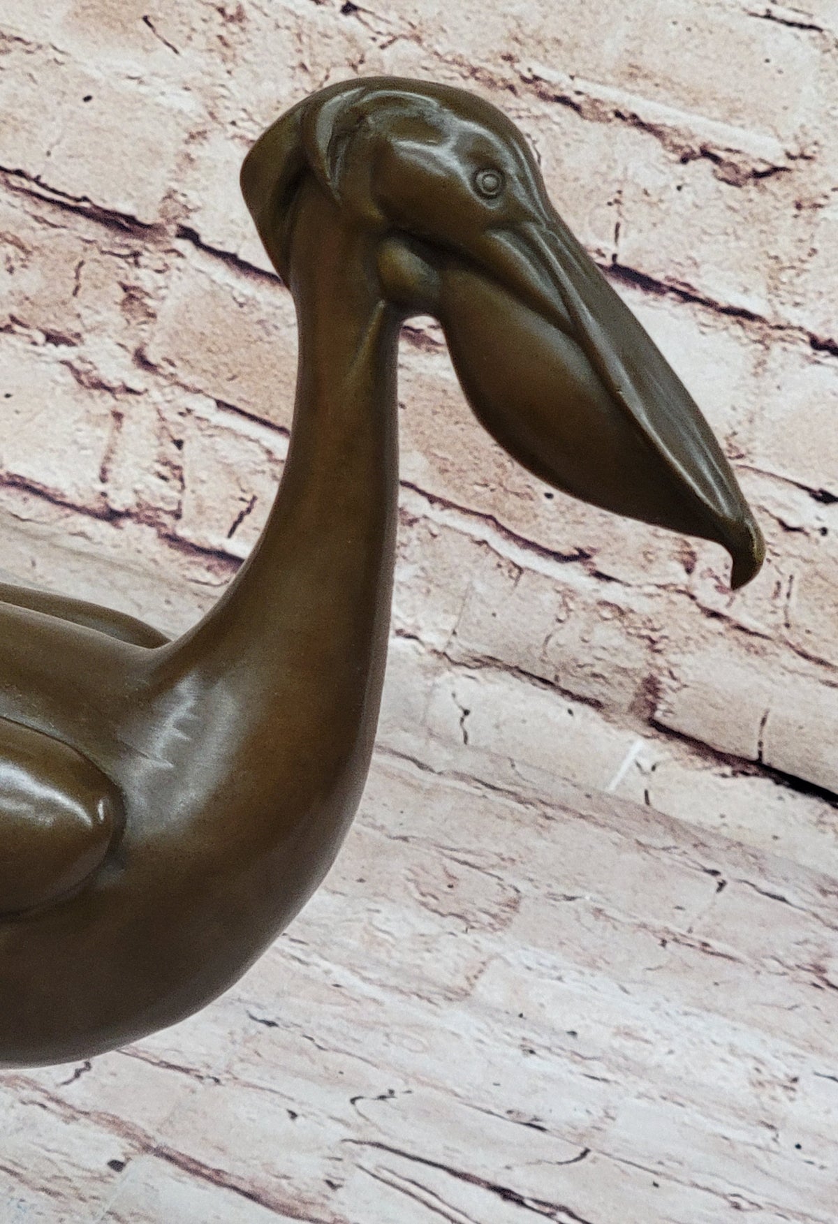 Hand Made Original Artwork by Milo Stork Bird Real Bronze Sculpture Figurine