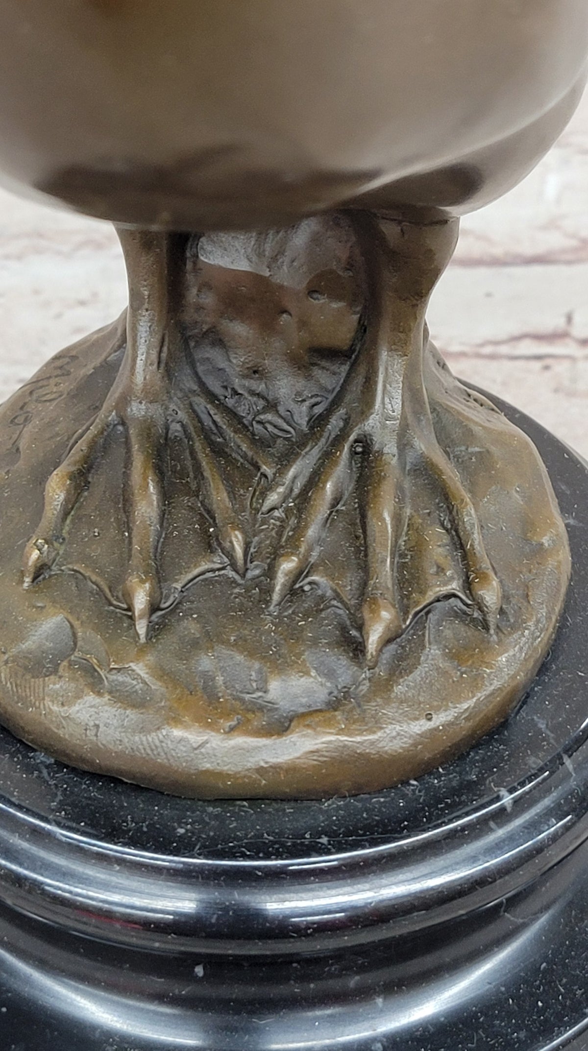 Hand Made Original Artwork by Milo Stork Bird Real Bronze Sculpture Figurine