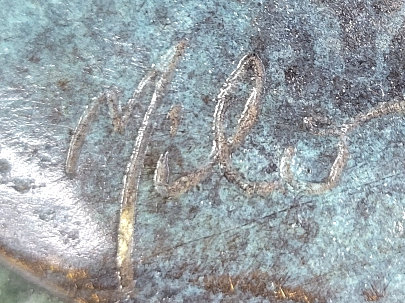 American Bald Eagle Wings Spread Green Bronze Sculpture Statue on Marble Base