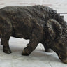 Wild Boar Pig Feral Hog Bronze Sculpture Statue Figure Figurine Decor