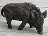Wild Boar Pig Feral Hog Bronze Sculpture Statue Figure Figurine Decor