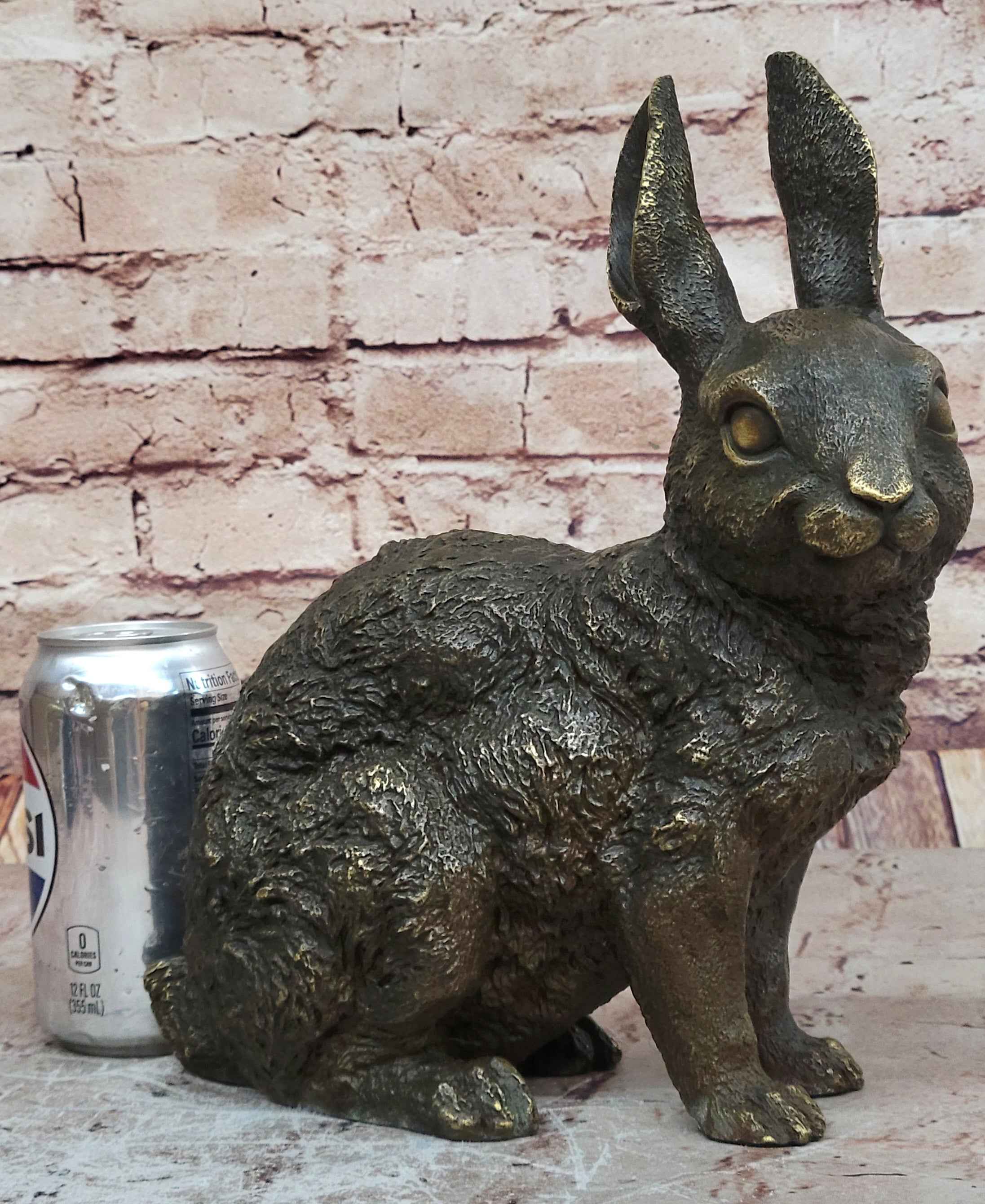 Hot Cast Bronze Bunny Rabbit Sculpture Statue Figure Figurine by Milo 13" x 12"