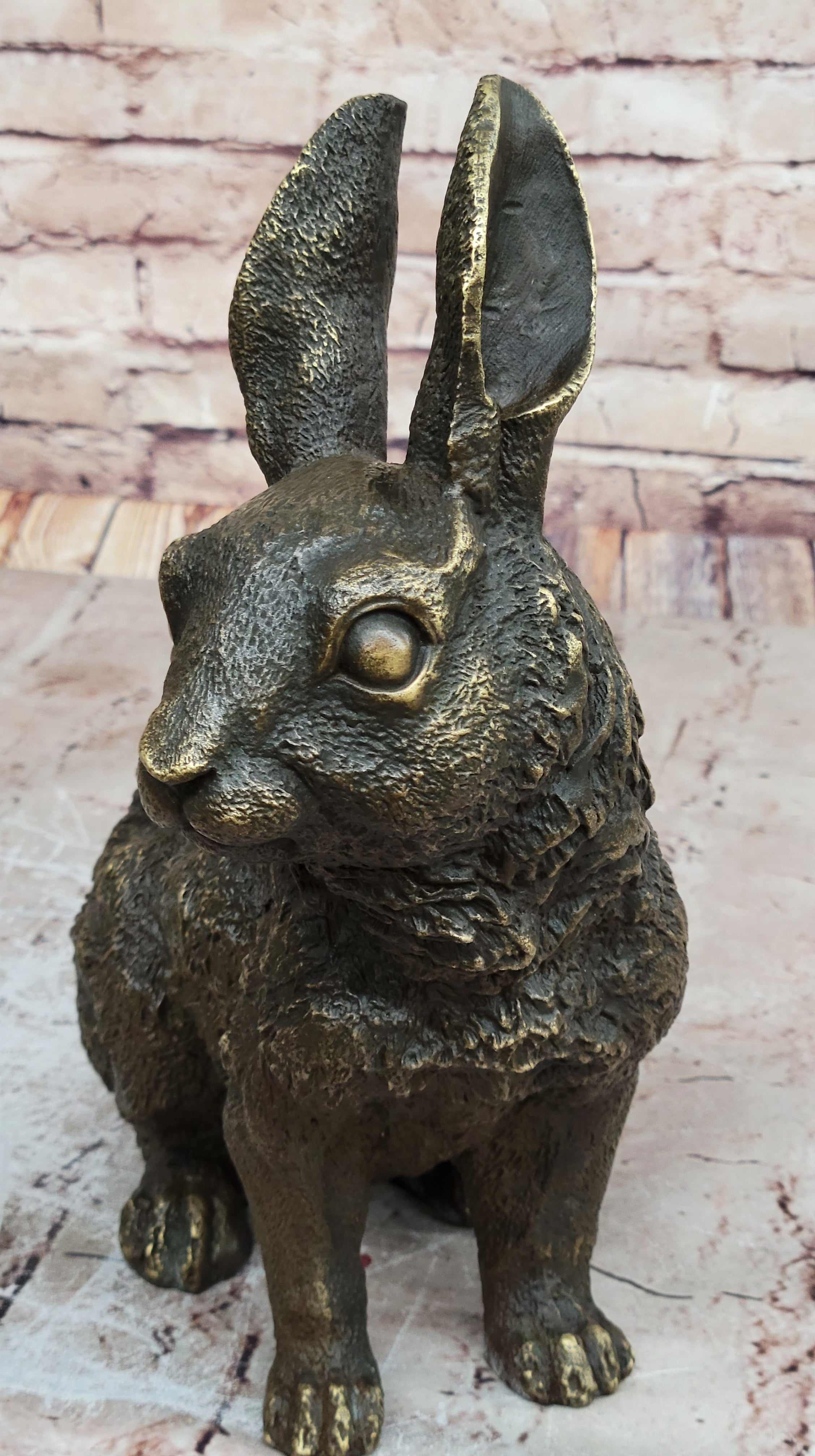 Hot Cast Bronze Bunny Rabbit Sculpture Statue Figure Figurine by Milo 13" x 12"