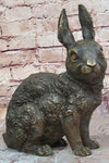 Hot Cast Bronze Bunny Rabbit Sculpture Statue Figure Figurine by Milo 13" x 12"