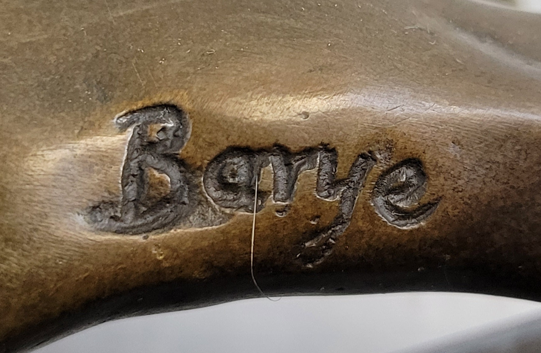 Cougar Puma Panther Mountain Lion Bronze Sculpture Statue on Marble Base