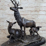Bronze Marble Statue Elk Deer Caribou Buck Stag Lodge Sculpture Statue