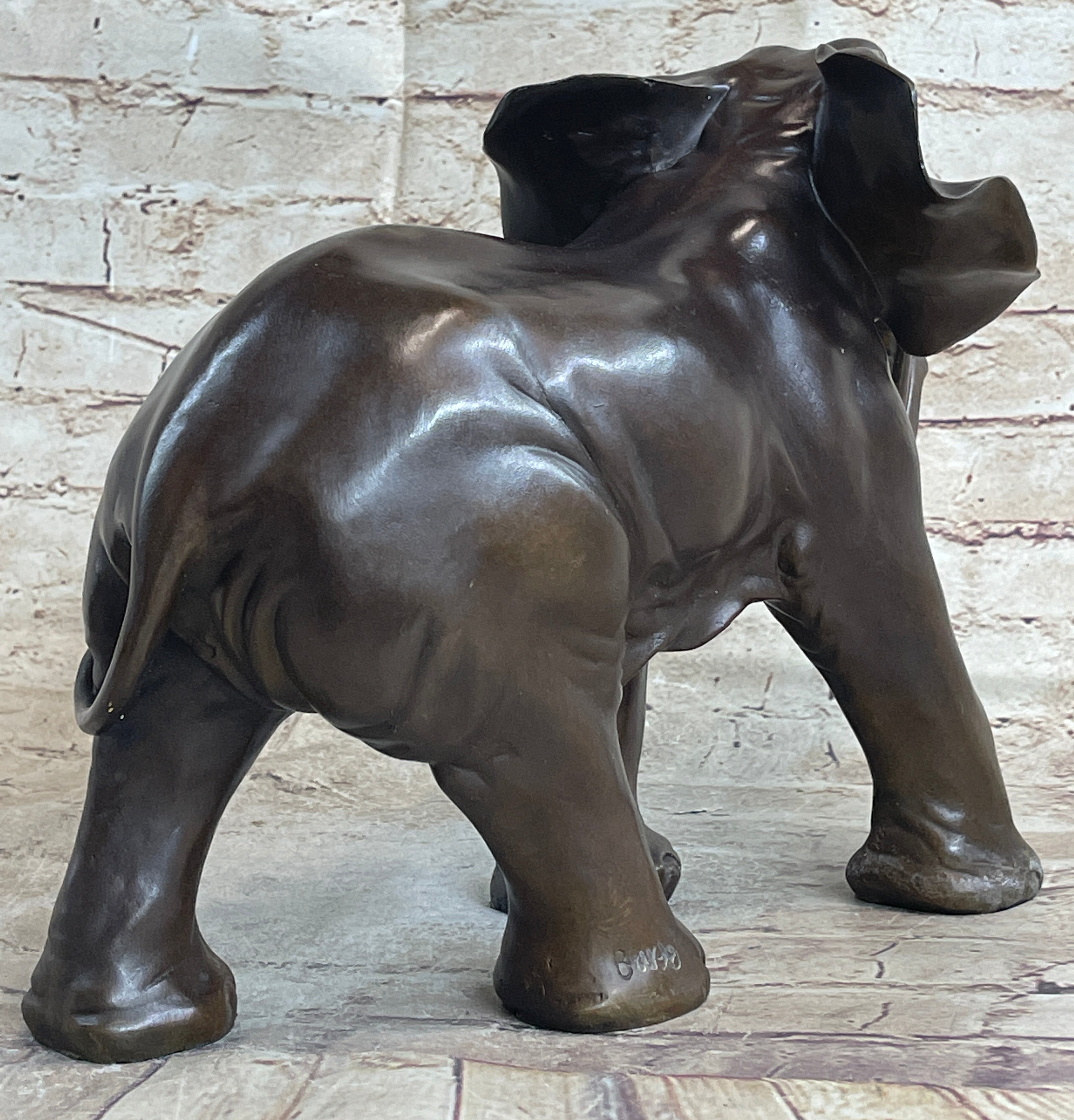 Happy Lucky Elephant Bronze Statue Figure by Barye Sculpture Hot Cast Art Decor