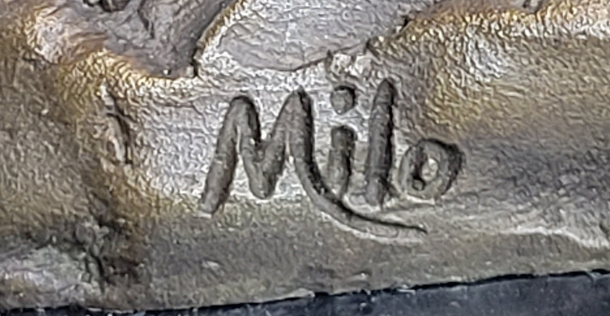 Original Milo Large Elephant Bust Bronze Sculpture Statue Wildlife Safari Decor