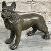 German Shepherd Puppy Dog Bronze Figurine Figure Sculpture Collectible 6" x 9"