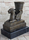 Persian Persepolis Griffon Dragon Bird Candle Holder Bronze Bookend Sculpture Statue Decor