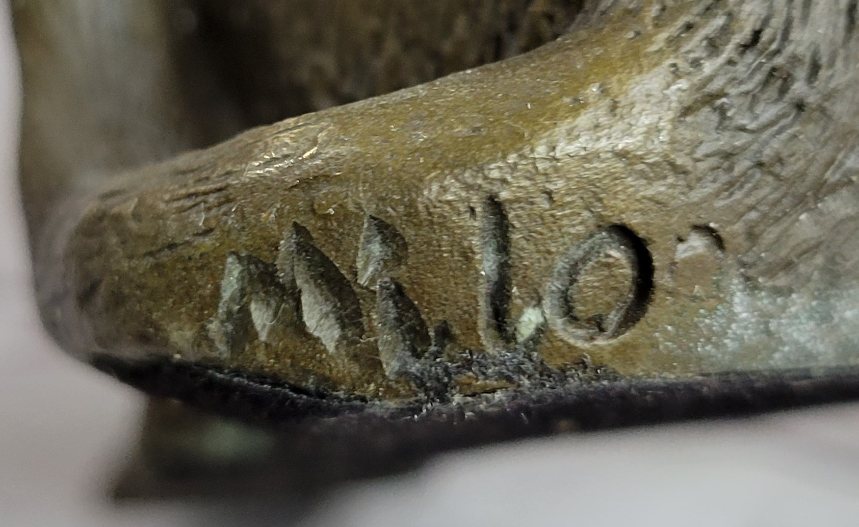 Bobble Head Style Floppy Eared Dog Cute Bronze Statue Sculpture Signed Collectible 9" x 9"