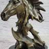 Abstract Horse Bust Bronze Statue Sculpture Modern Art Original Equestrian Decor 12" x 9"