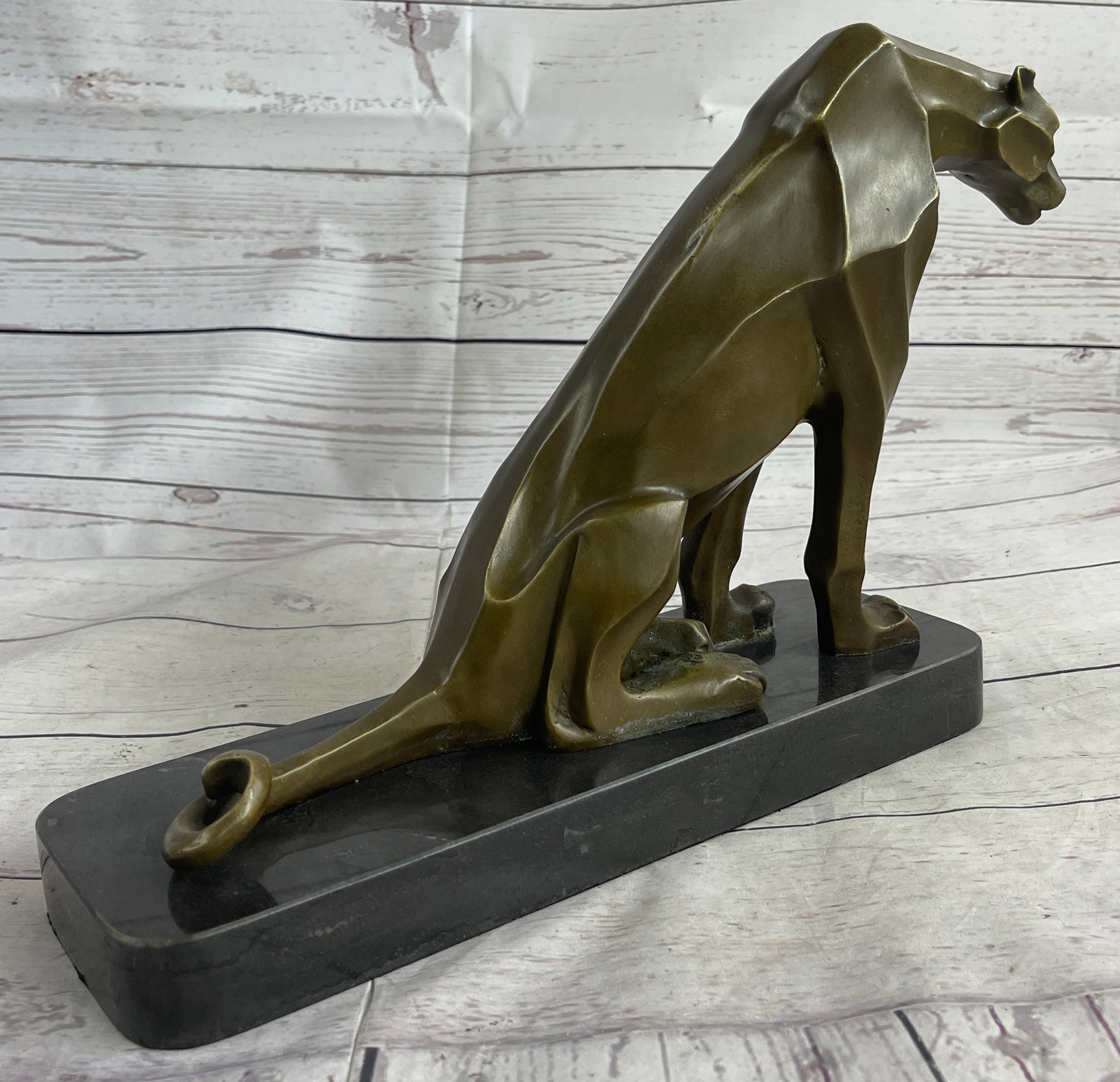 Henry Moore Modern Art Abstract Jaguar Panther Cougar Lion Bronze Sculpture Sale