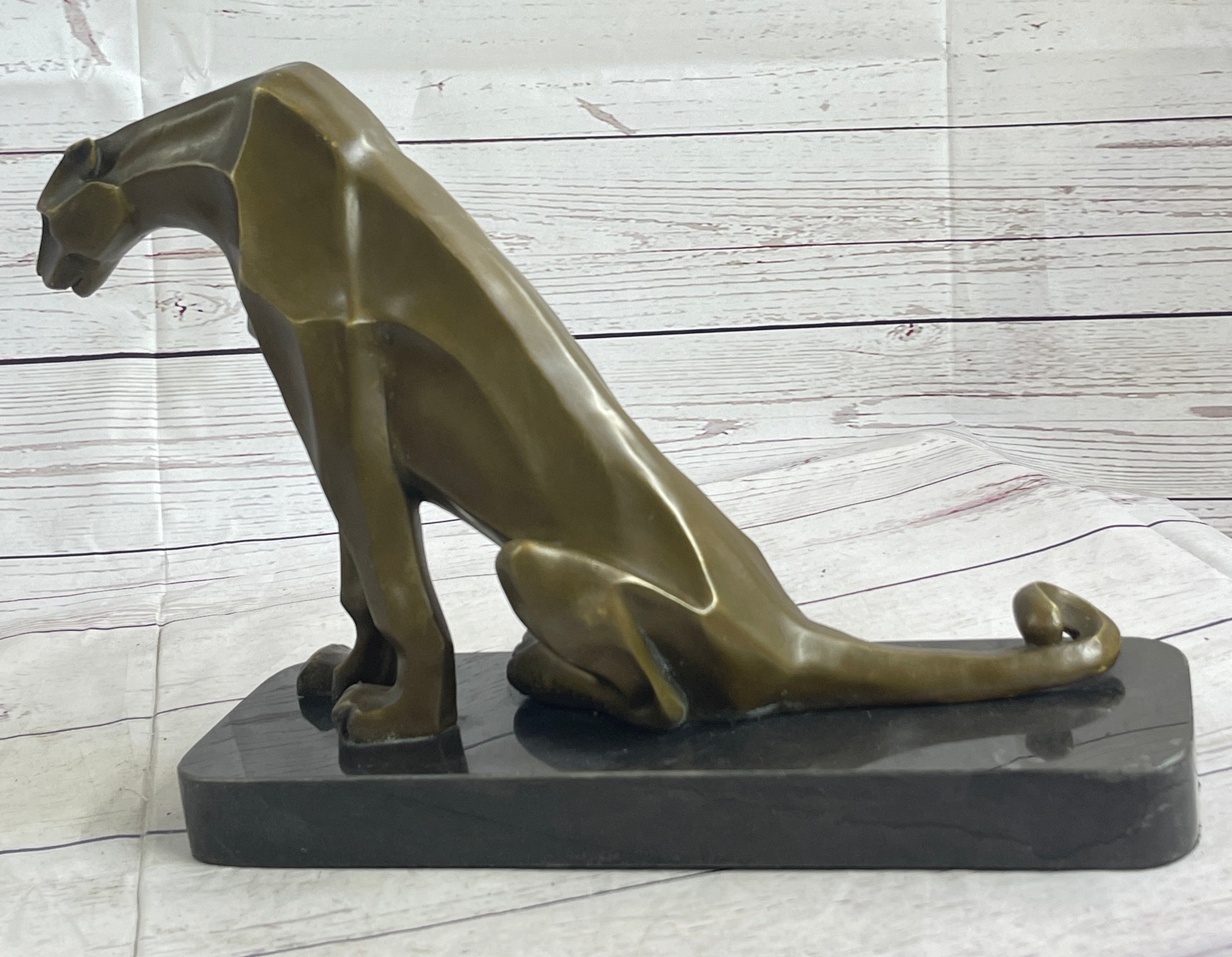 Henry Moore Modern Art Abstract Jaguar Panther Cougar Lion Bronze Sculpture Sale