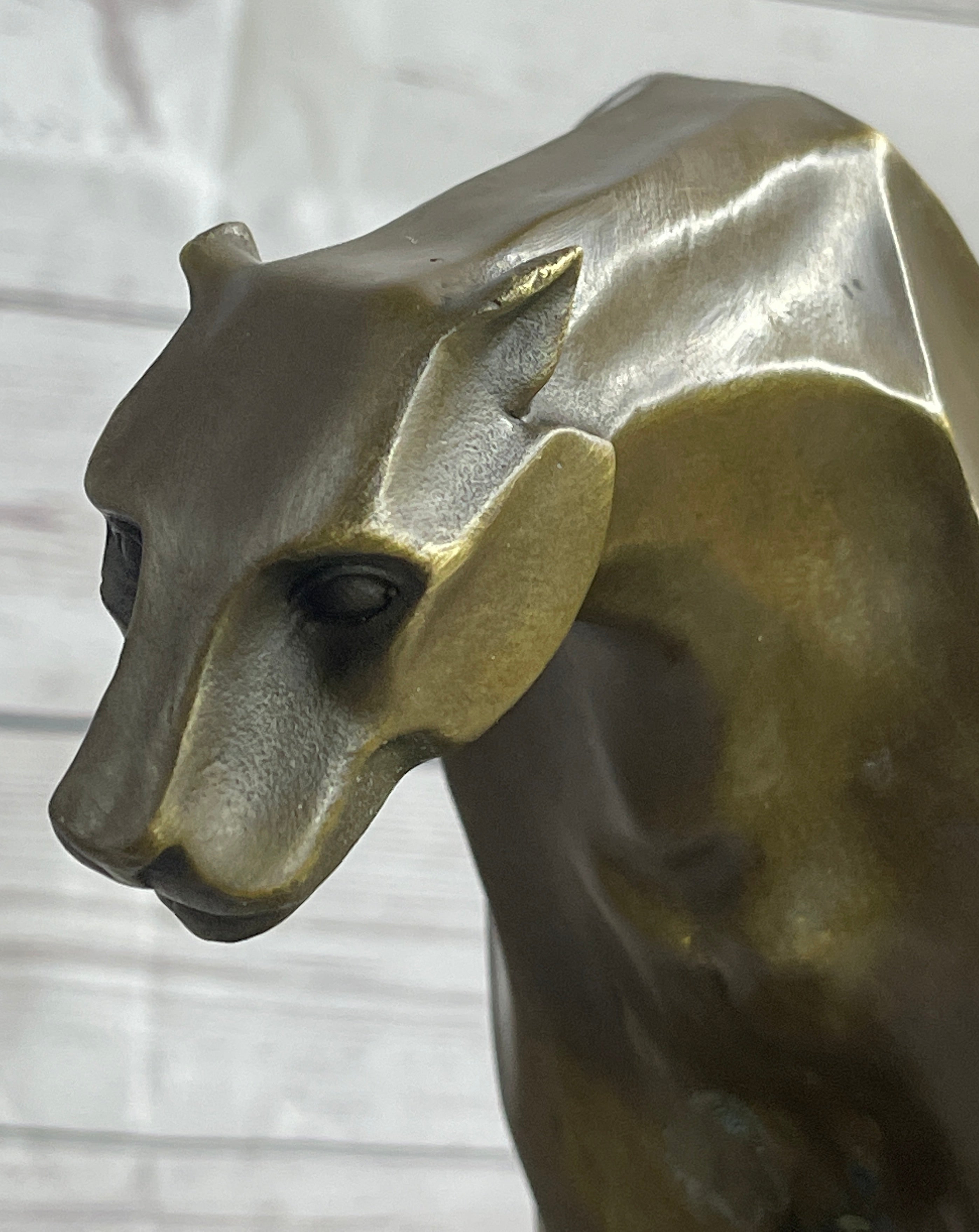 Henry Moore Modern Art Abstract Jaguar Panther Cougar Lion Bronze Sculpture Sale