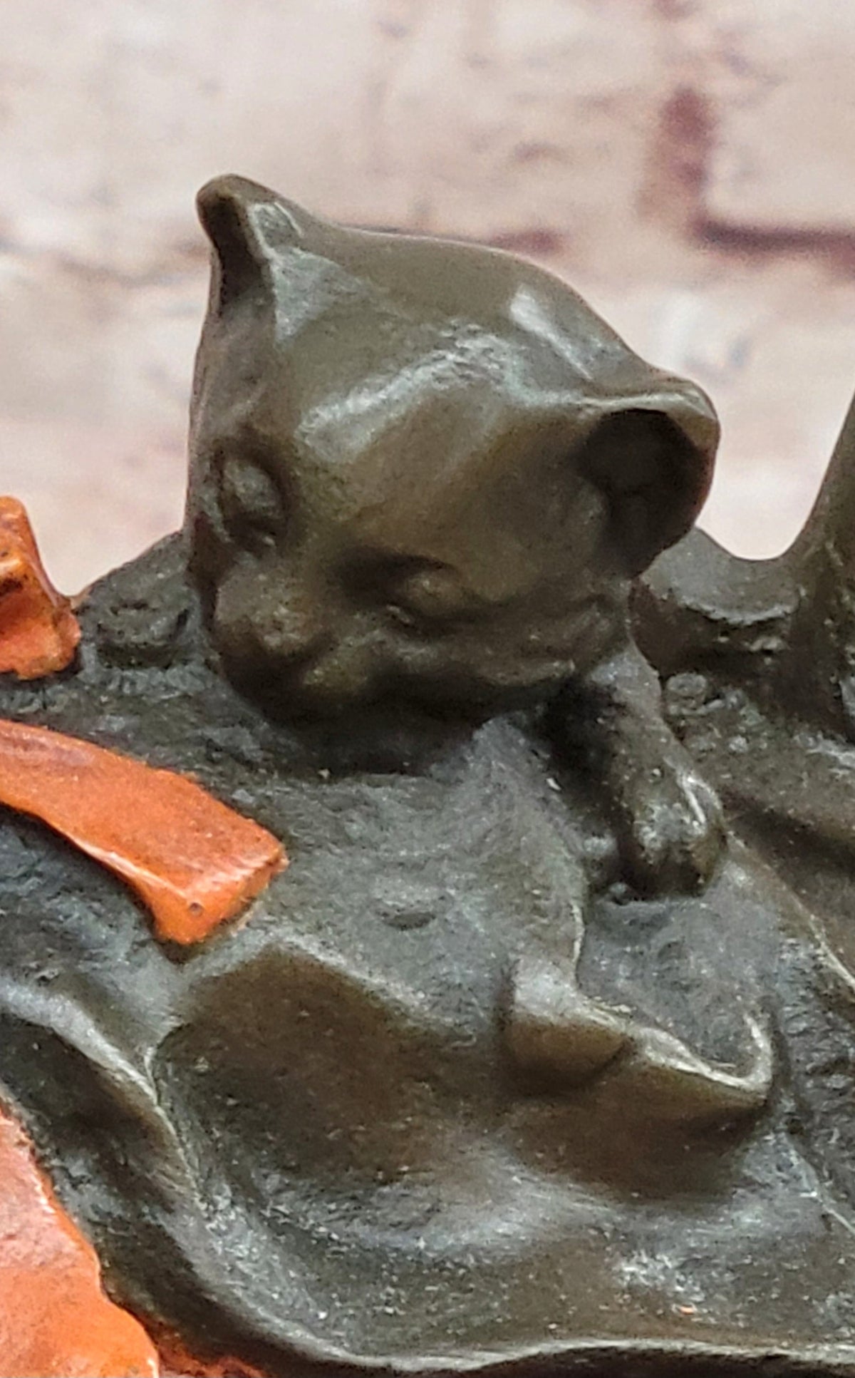 Girl Reading with Cat Bronze Sculpture Child Statue by Milo