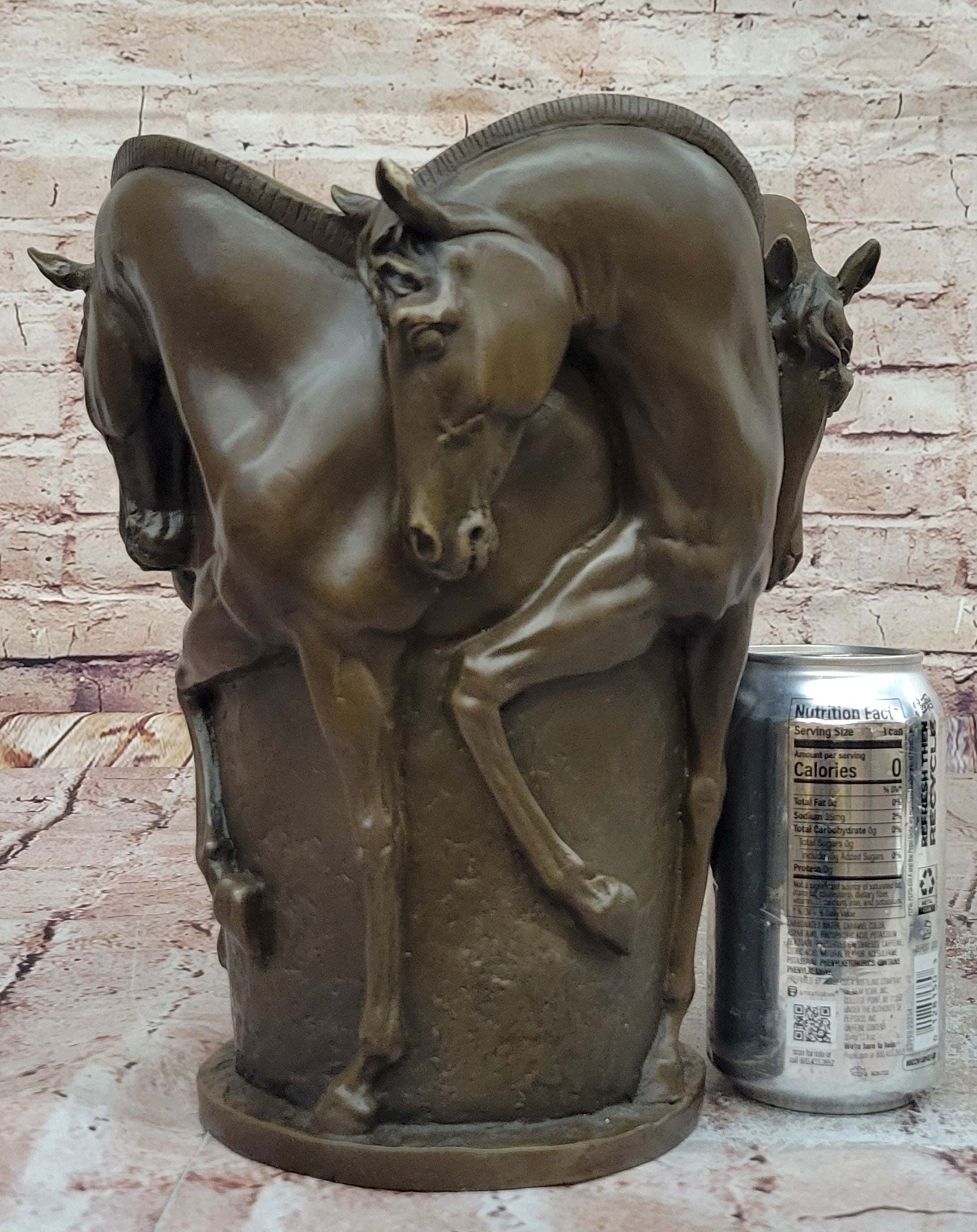 Trophy Horse Centerpiece Hot Cast by Lost Wax Horse Vase Bronze Sculpture Figure