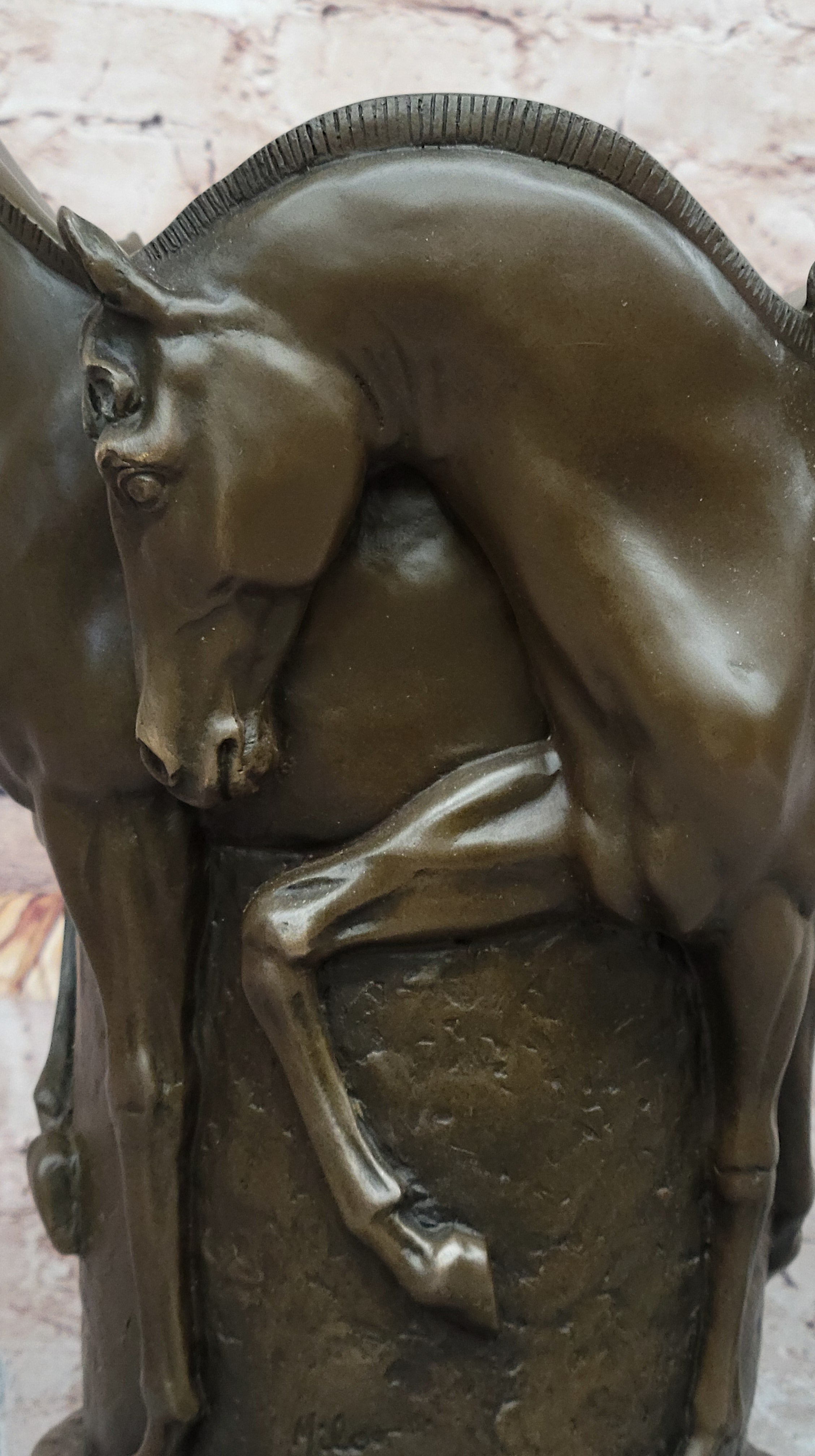 Trophy Horse Centerpiece Hot Cast by Lost Wax Horse Vase Bronze Sculpture Figure