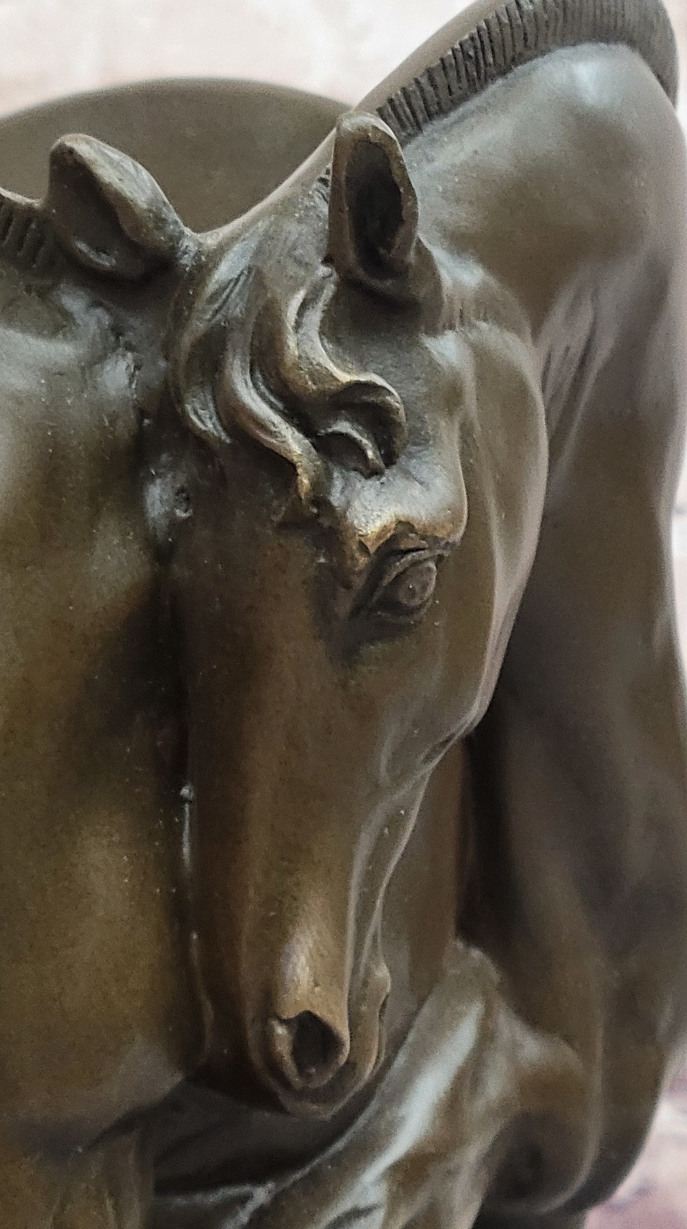 Trophy Horse Centerpiece Hot Cast by Lost Wax Horse Vase Bronze Sculpture Figure