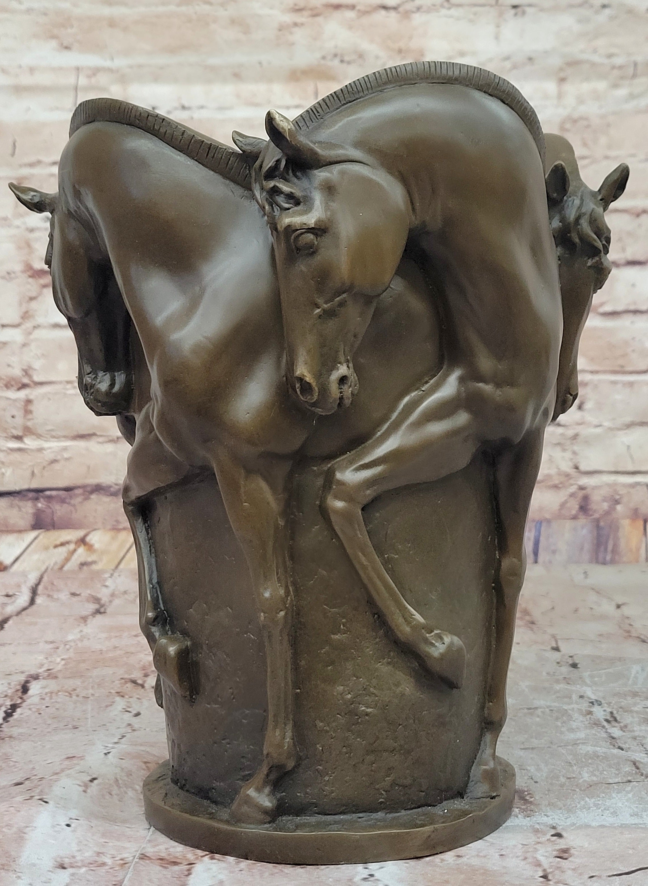 Trophy Horse Centerpiece Hot Cast by Lost Wax Horse Vase Bronze Sculpture Figure