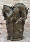 Trophy Horse Centerpiece Hot Cast by Lost Wax Horse Vase Bronze Sculpture Figure