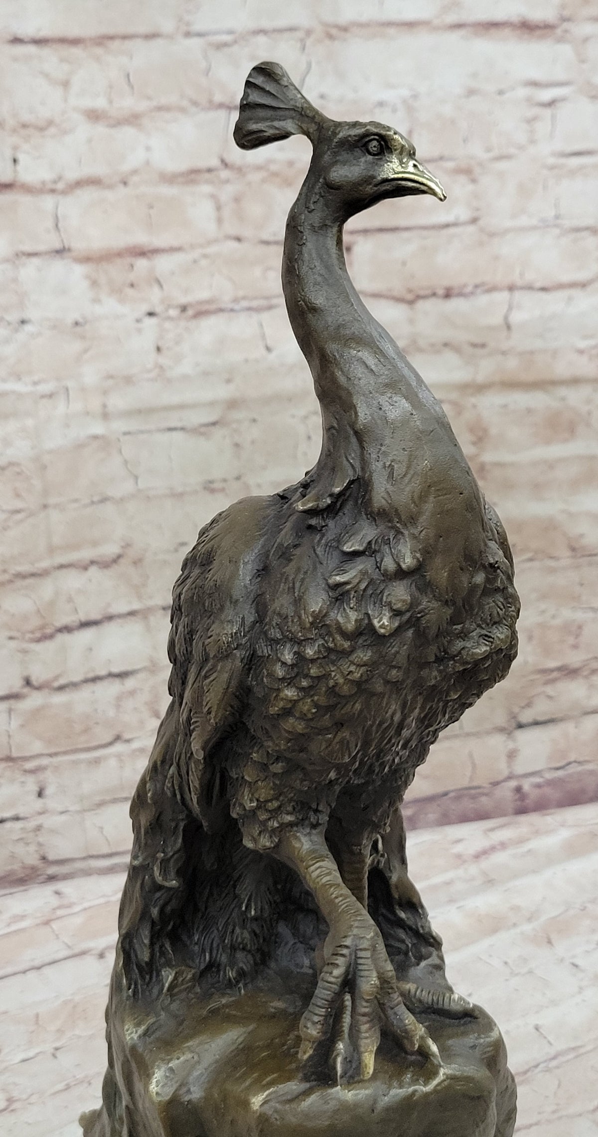 Hand Made Original Milo Peacock Bronze Sculpture Bird Statue Figurine Figure
