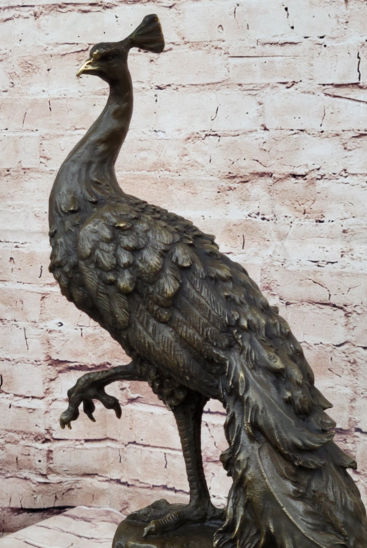 Hand Made Original Milo Peacock Bronze Sculpture Bird Statue Figurine Figure