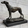 Greyhound Dog Whippet Bronze Statue Sculpture Figure Marble Base by Fremiet 13" x 10"