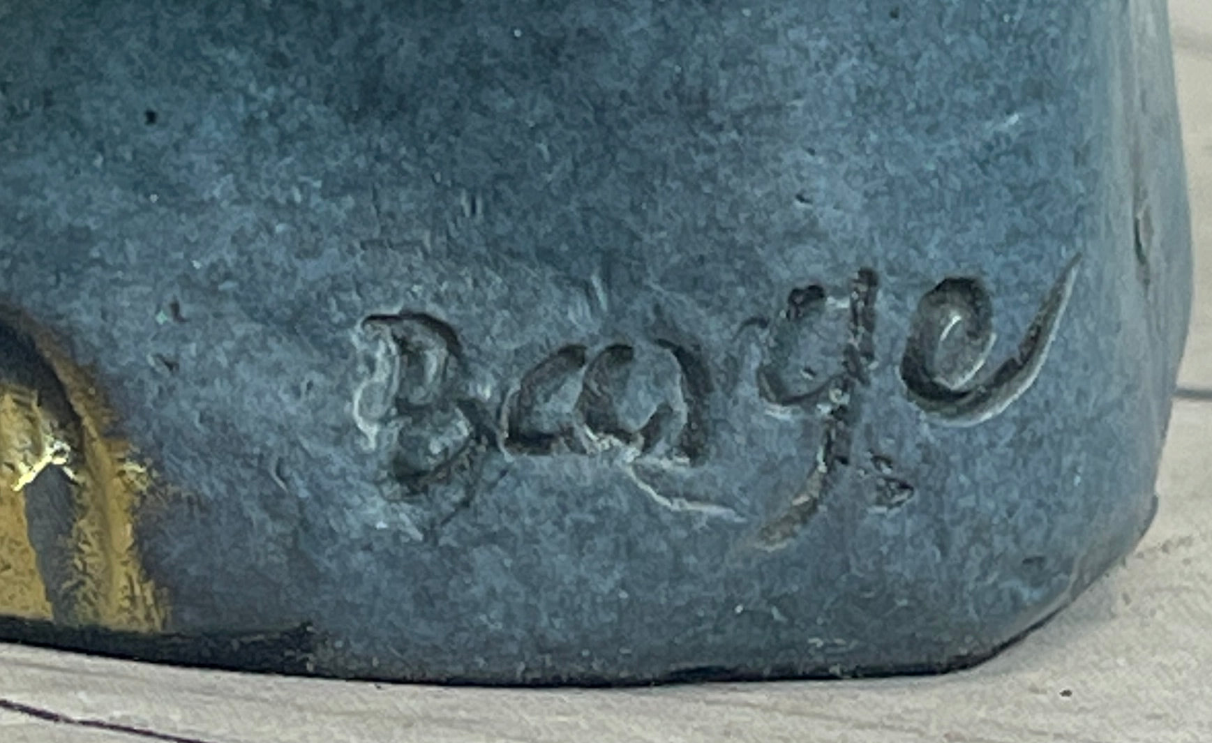 Extra Large Heavy Wildlife Elephant by French Artist Barye Green Patina Bronze Statue