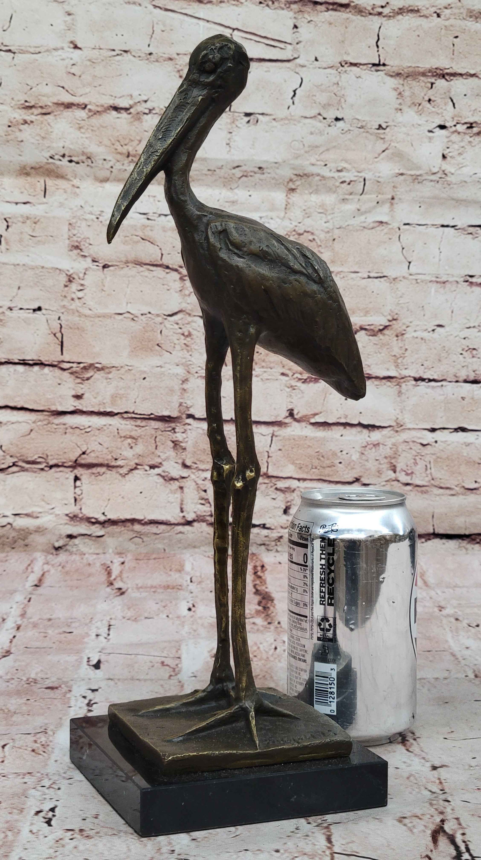 Bronze Stork Sculpture – Elegant Bird Statue for Indoor or Outdoor Decor
