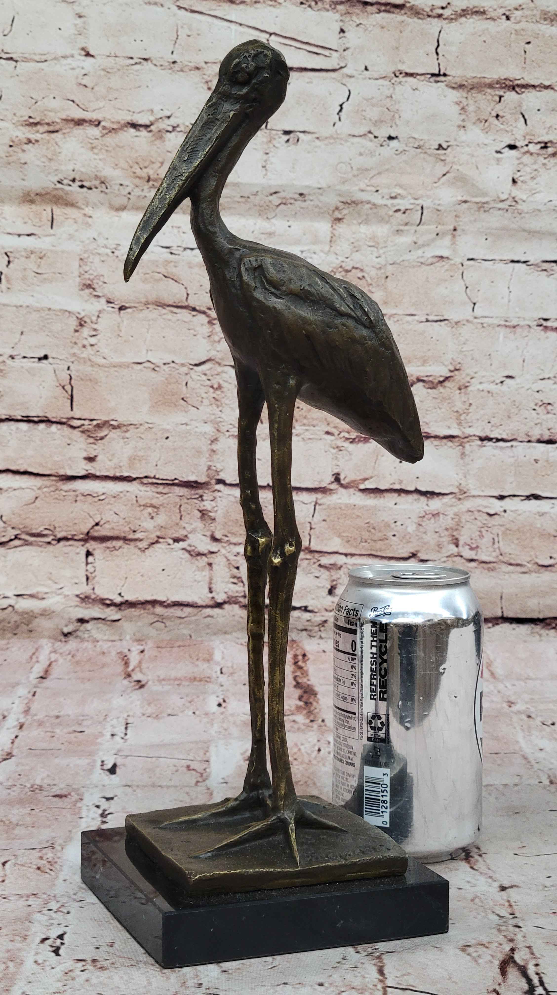 Bronze Stork Sculpture – Elegant Bird Statue for Indoor or Outdoor Decor
