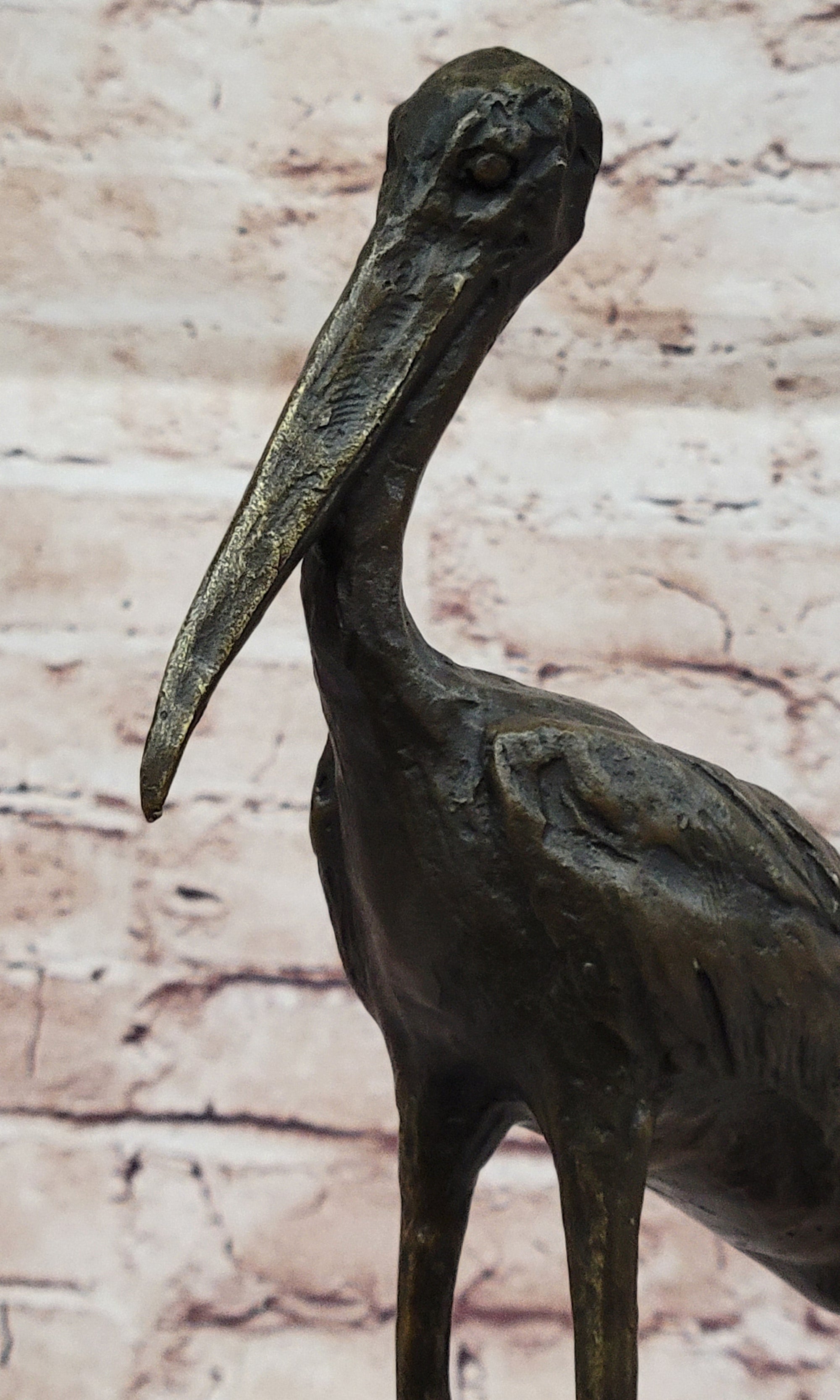 Bronze Stork Sculpture – Elegant Bird Statue for Indoor or Outdoor Decor