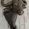 Bull Steer Buffalo Cow Cattle Bronze Metal Wall Mounted Head Original Signed Art