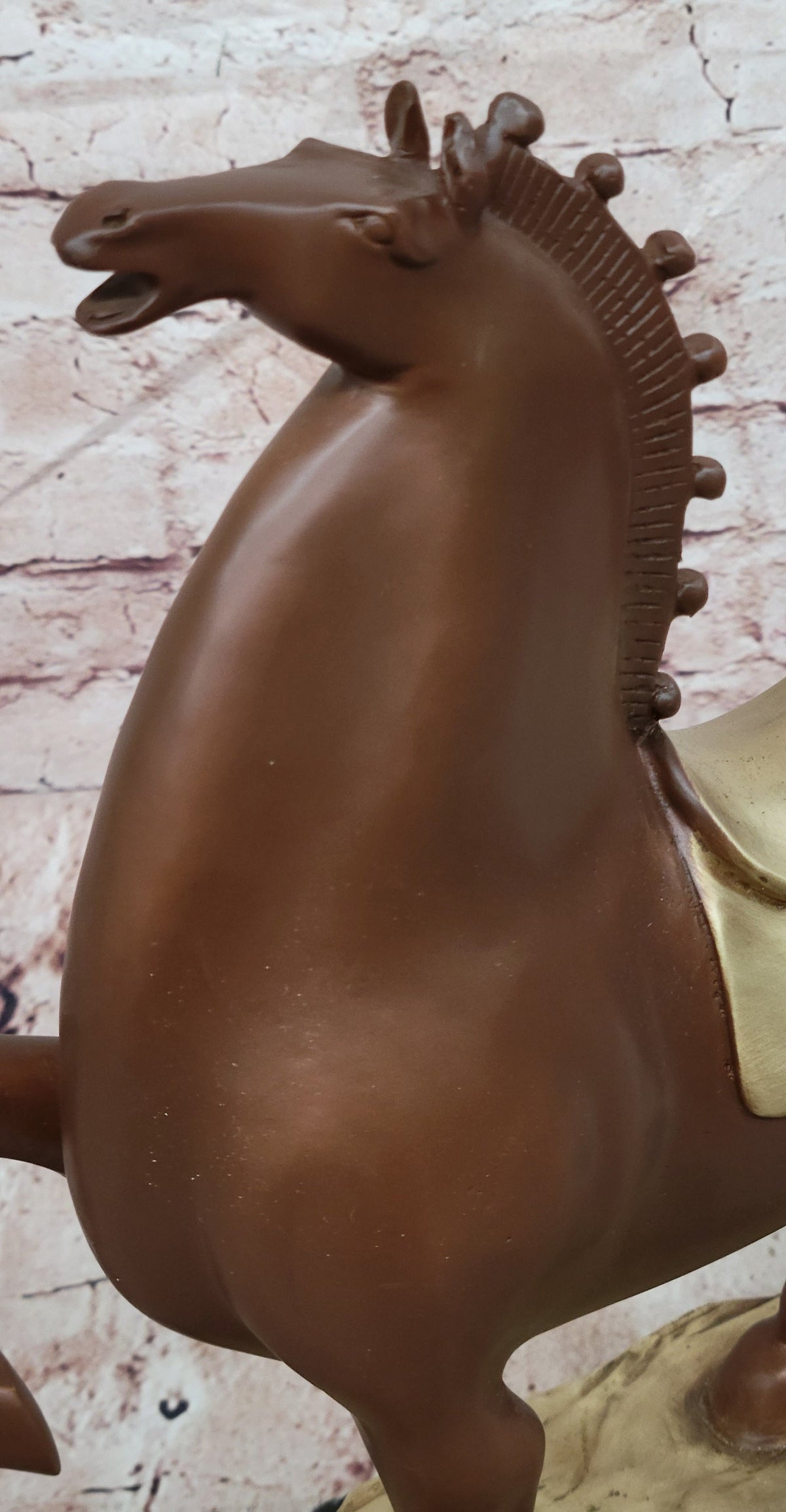 Bronze Prancing Horse Statue Abstract Equine Decor