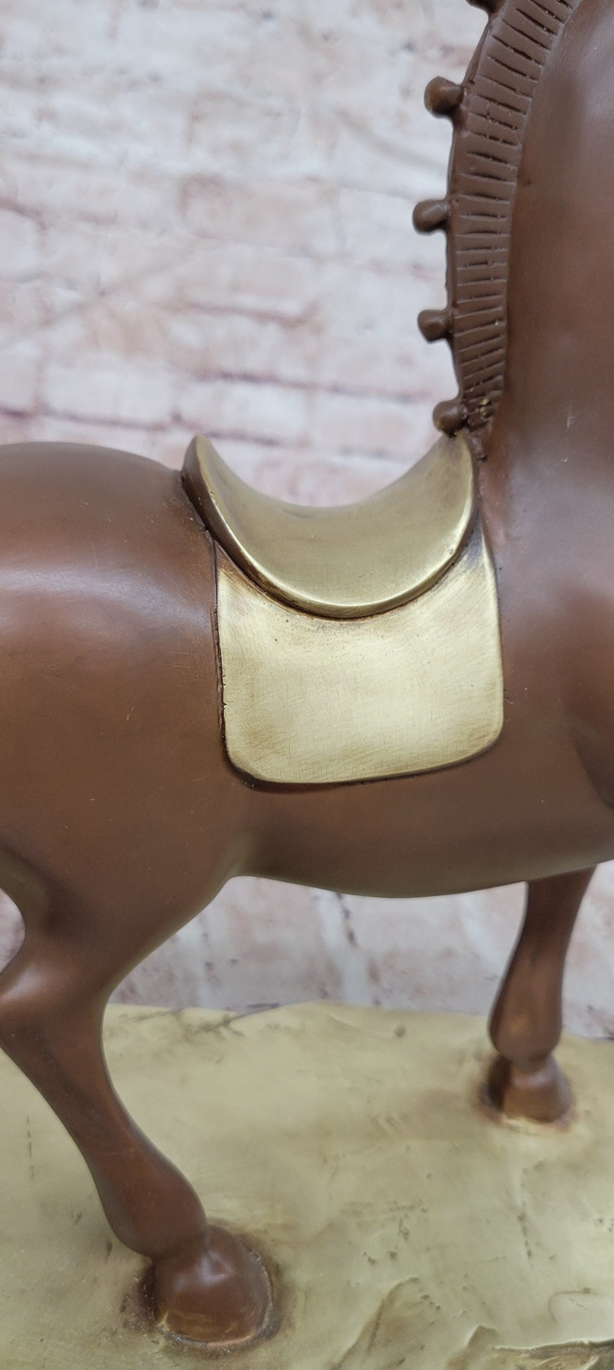 Bronze Prancing Horse Statue Abstract Equine Decor