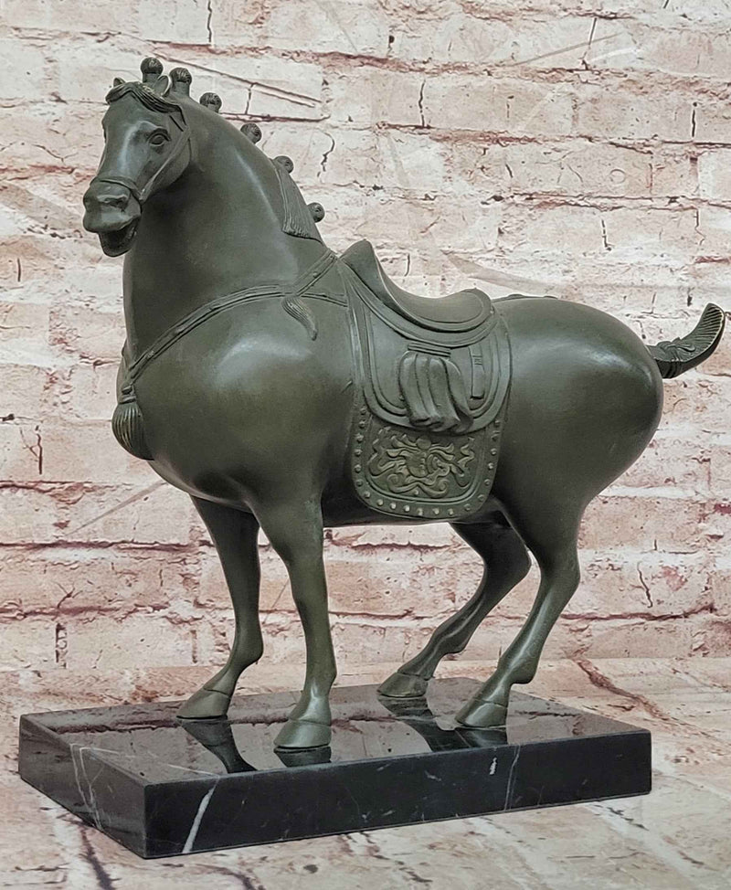 Bronze Tang Dynasty Horse Sculpture Asian Equestrian Art