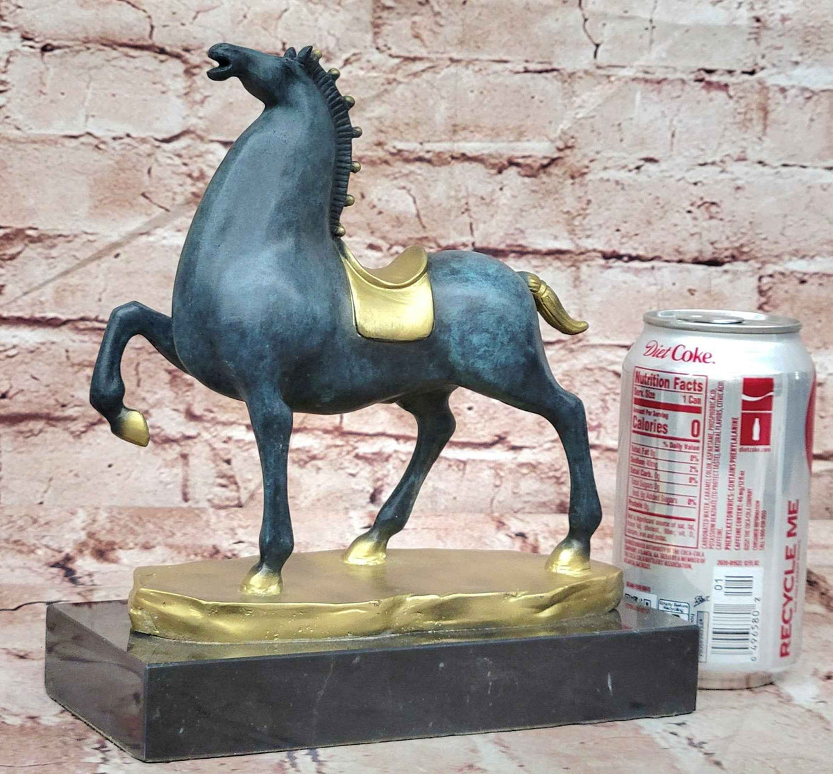 Modern Bronze Rearing Horse Statue Contemporary Equestrian Sculpture