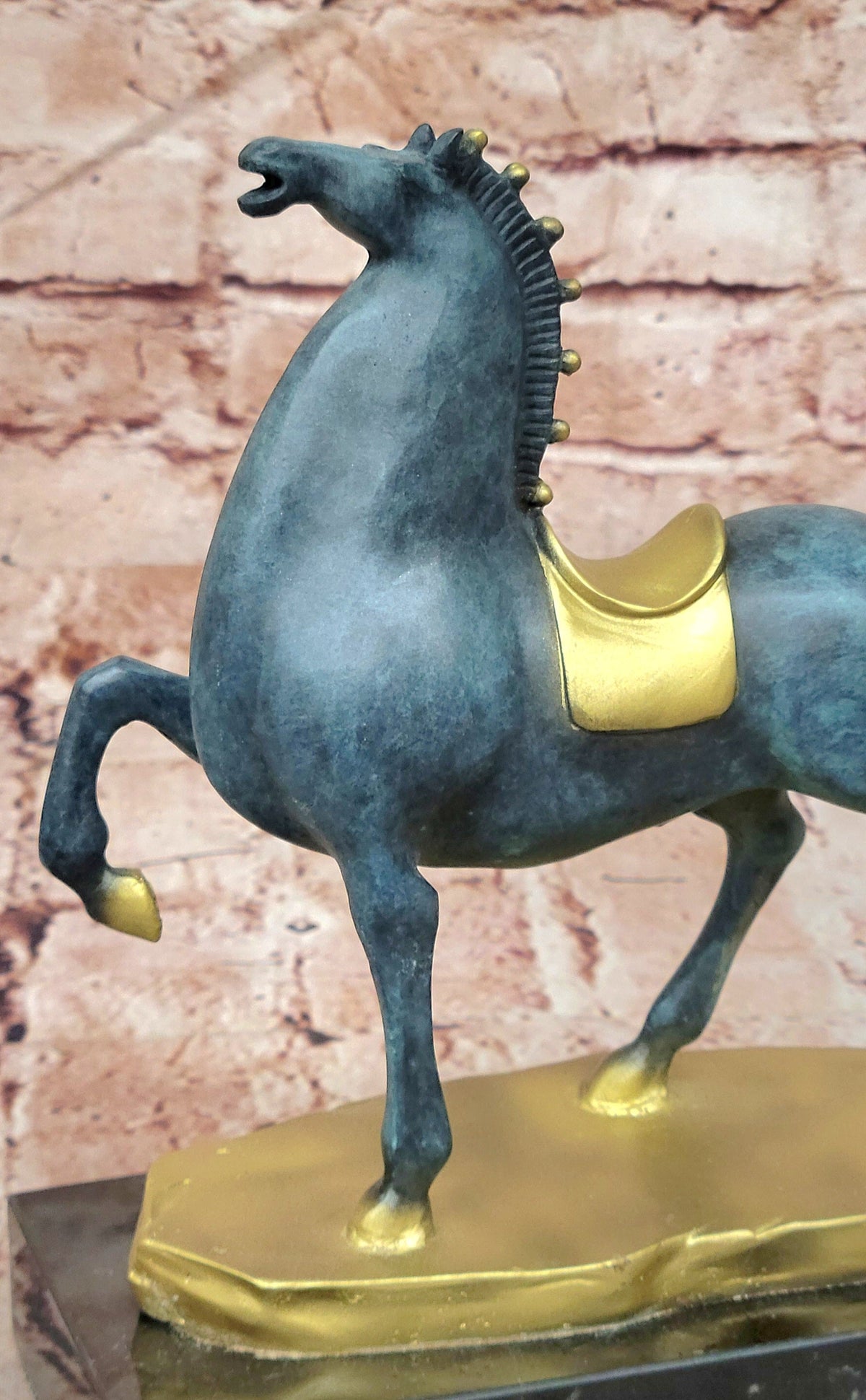 Modern Bronze Rearing Horse Statue Contemporary Equestrian Sculpture